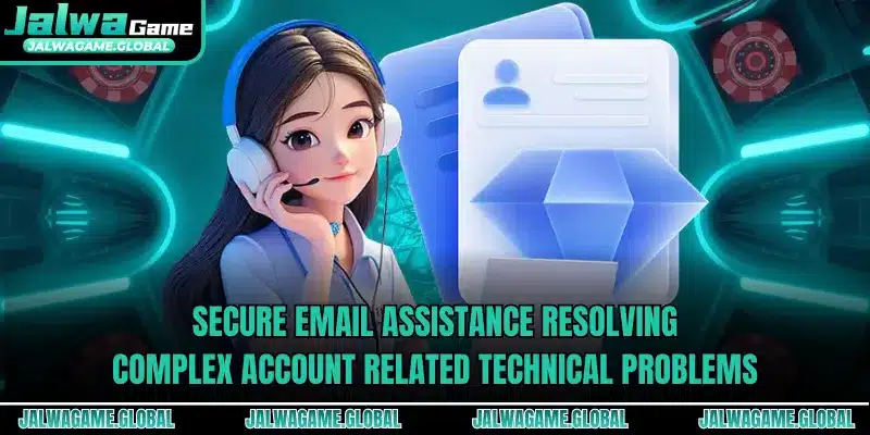 Secure email assistance resolving complex account related technical problems